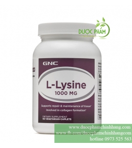 Viên uống L-Lysine GNC 1000mg hộp 90 viên